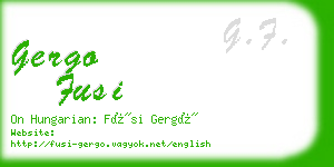 gergo fusi business card